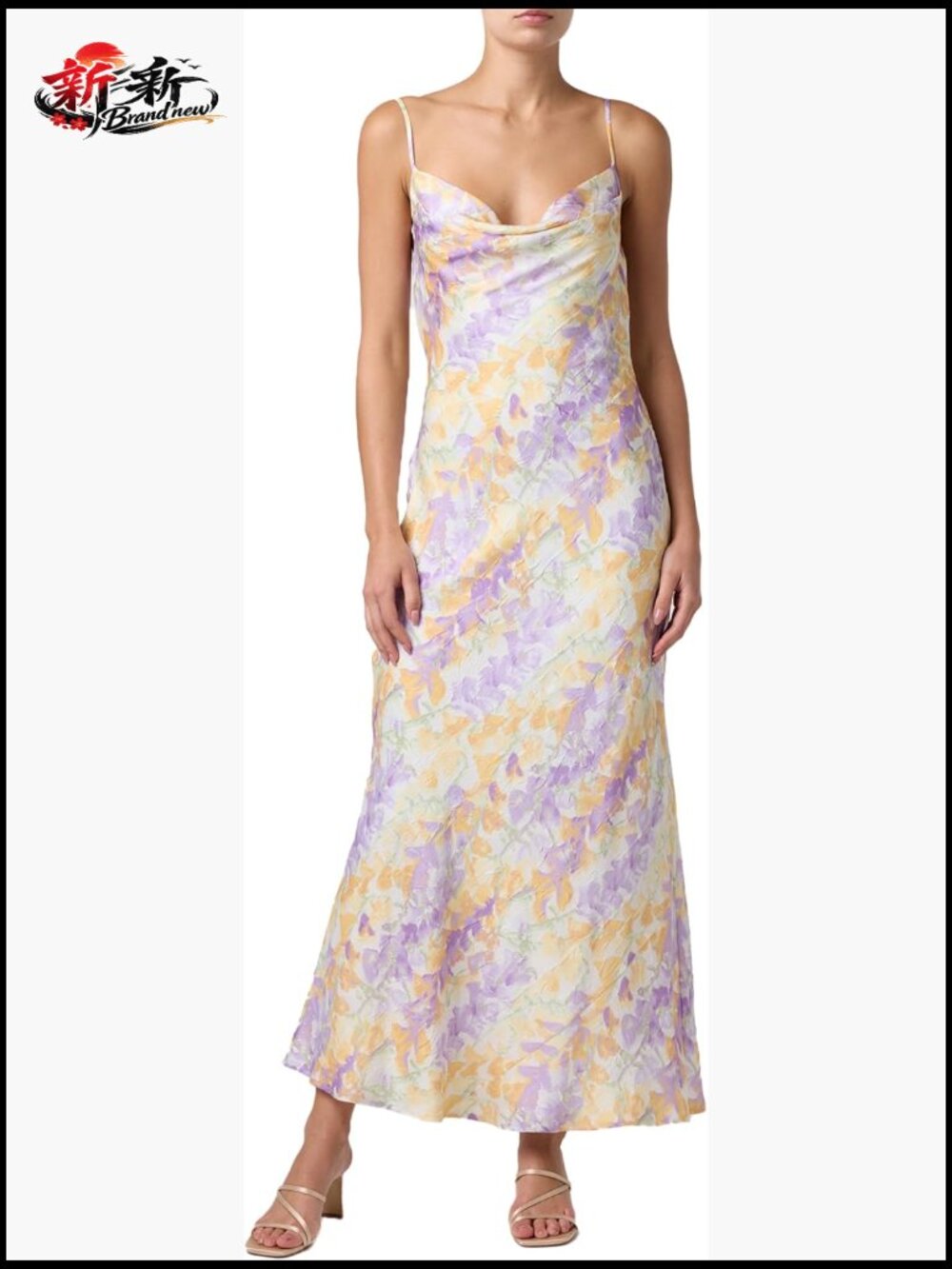 Floral Cowl Neck A-Line Maxi Dress – Summer Wedding Guest